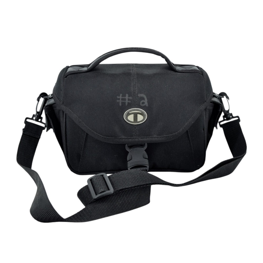 Tamrac TCB-50 Camera Bag Black Canvas Photo Video Case Adjustable Shoulder Strap